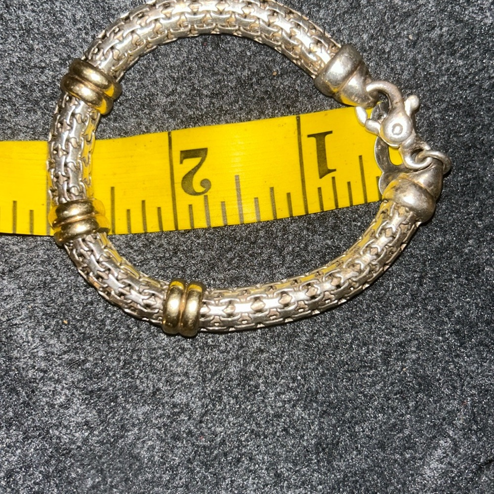Sterling silver  bracelet/ ITALY ; thick & Heavy!